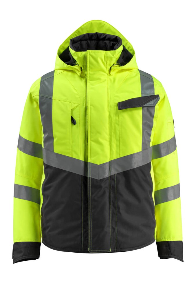 Winterjas - hi-vis geel/zwart