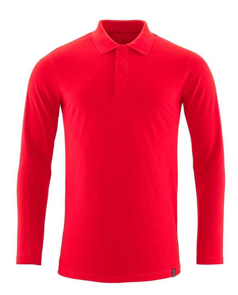 Poloshirt, met lange mouwen - signaalrood