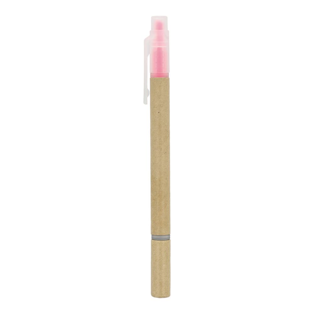 Papieren tekstmarker balpen
