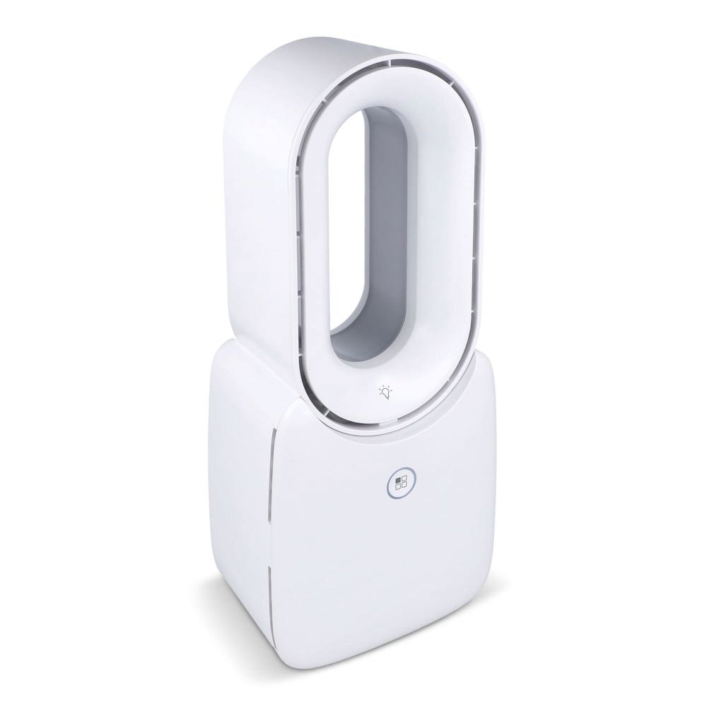 inSide Out Bladeless Soft Wind Fan Brislux met LED-verlichting - Wit