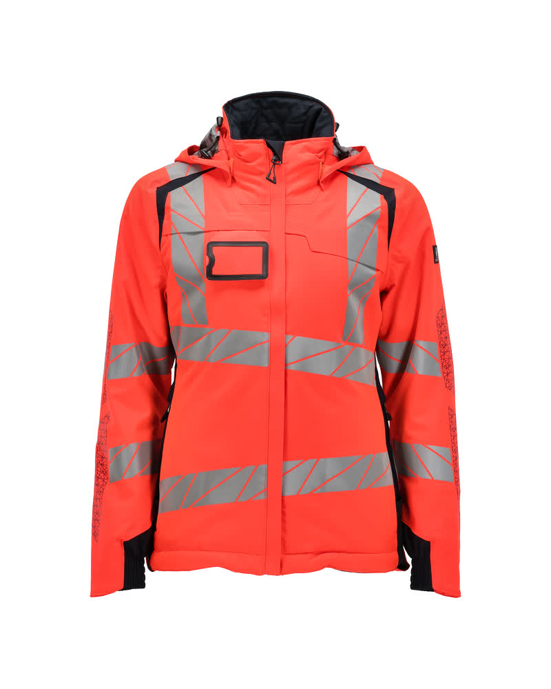 Winterjas - hi-vis rood/donkermarine