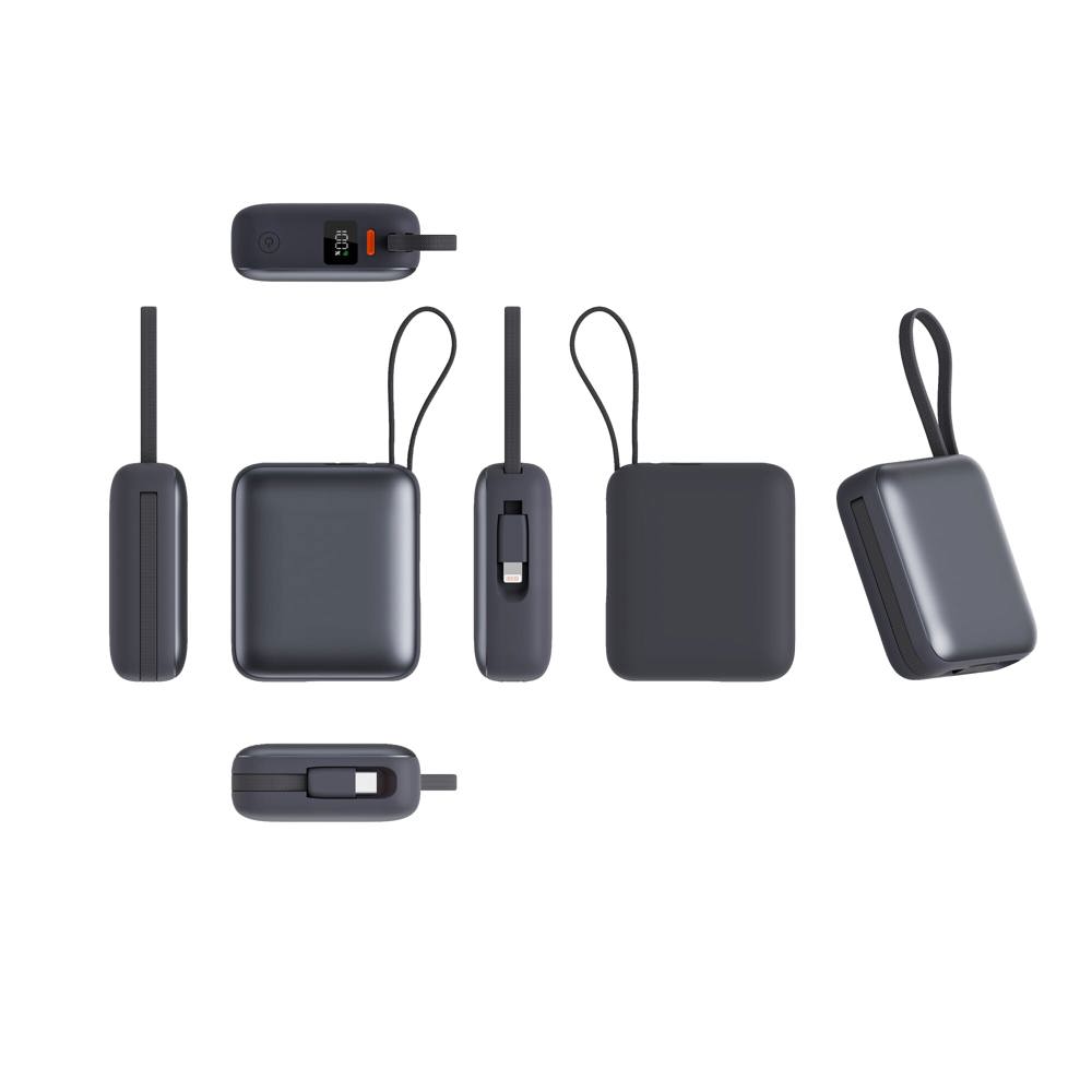 Nova Powerbank 22.5W Power Delivery met ingebouwde kabels 10000 mAh