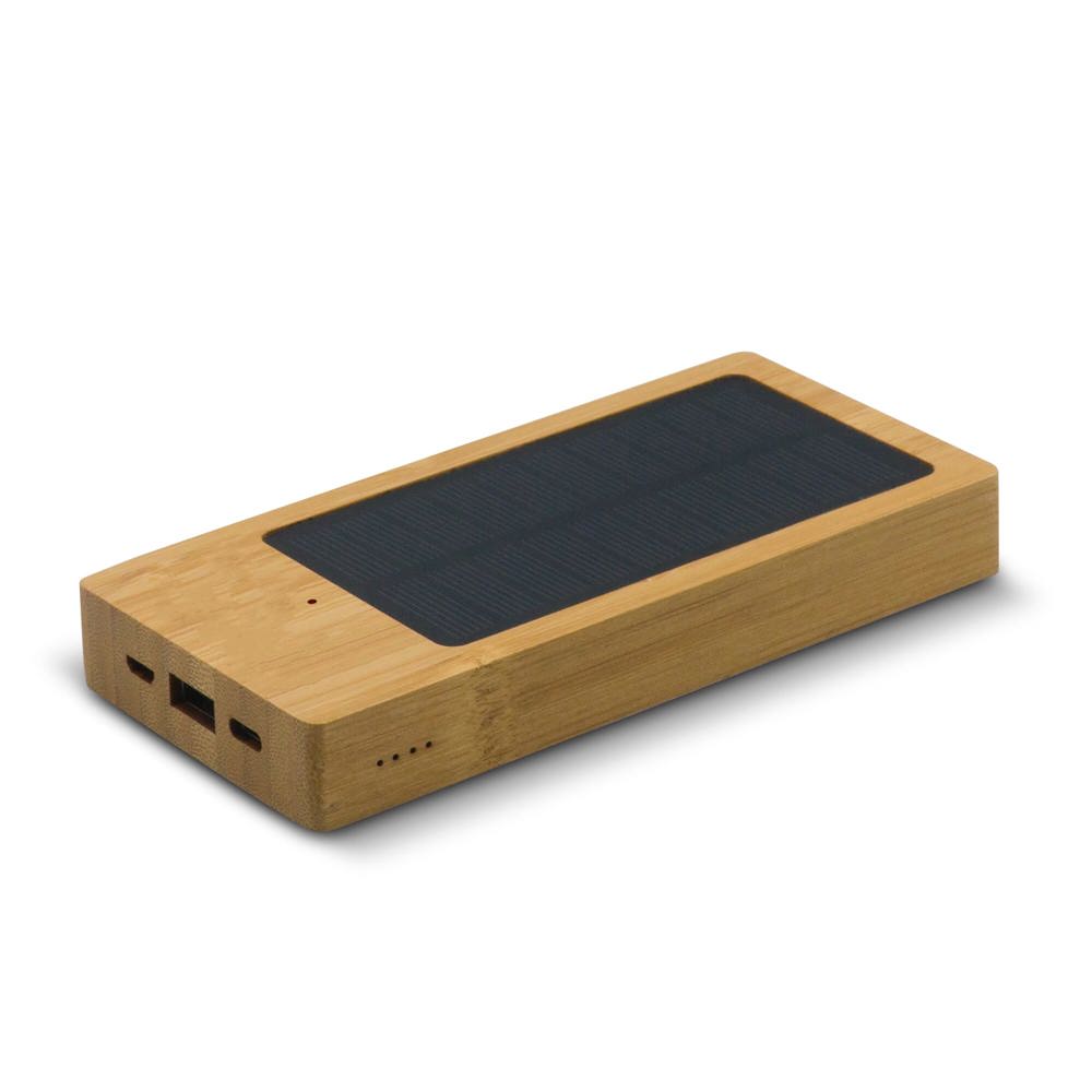 Powerbank Bamboe met Zonne Energie 8000mAh