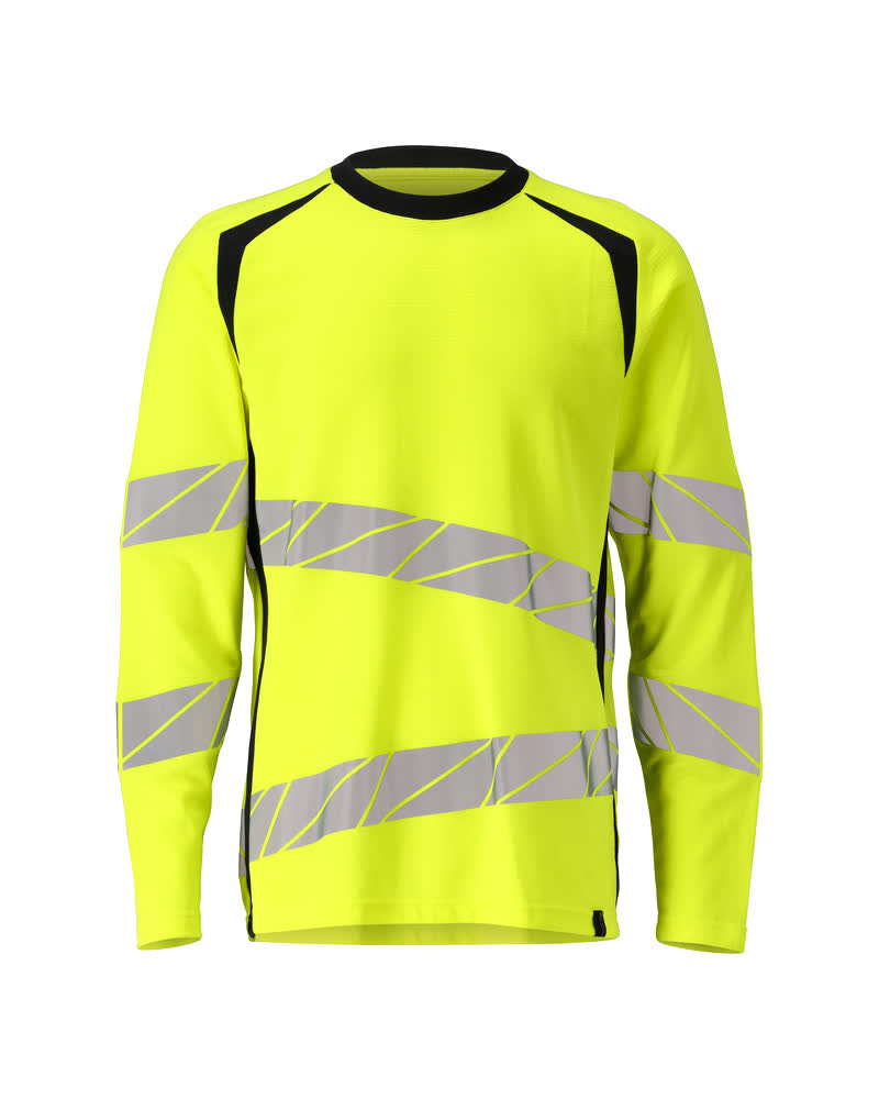 T-shirt, met lange mouwen - hi-vis geel/donkermarine