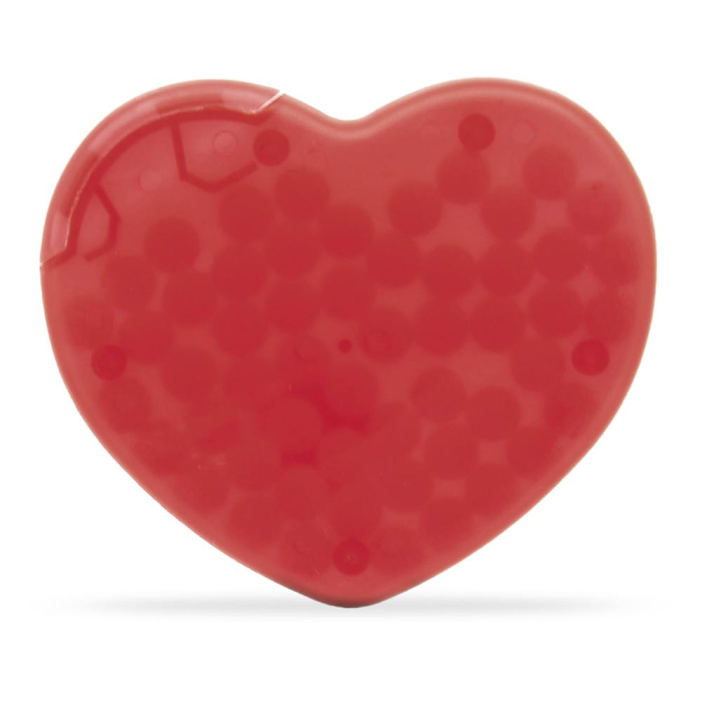 Pepermuntdoos hart - Ecru / Rood