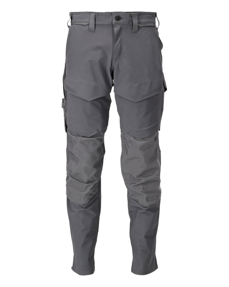 Broek met kniezakken - steengrijs