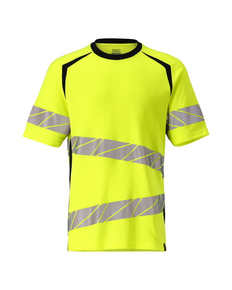 T-shirt - hi-vis geel/zwart