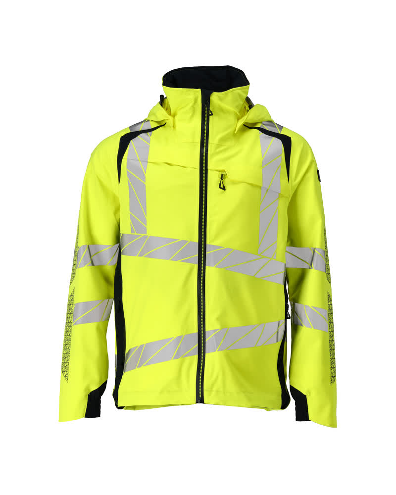 Shell jas - hi-vis geel/donkermarine