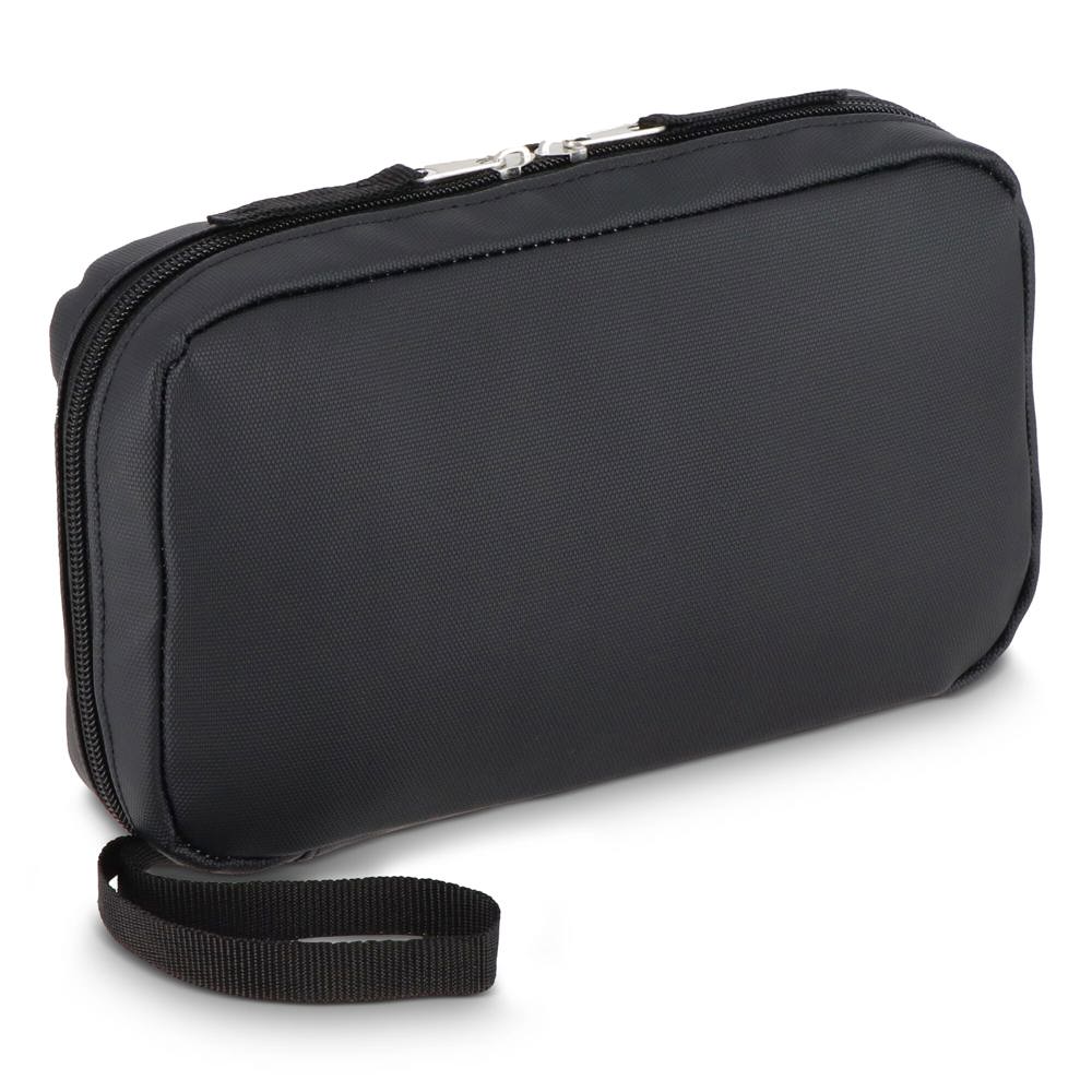 rPET PU-gecoate 210D Napa organizer tas 22 x 13 x 4 cm - Zwart