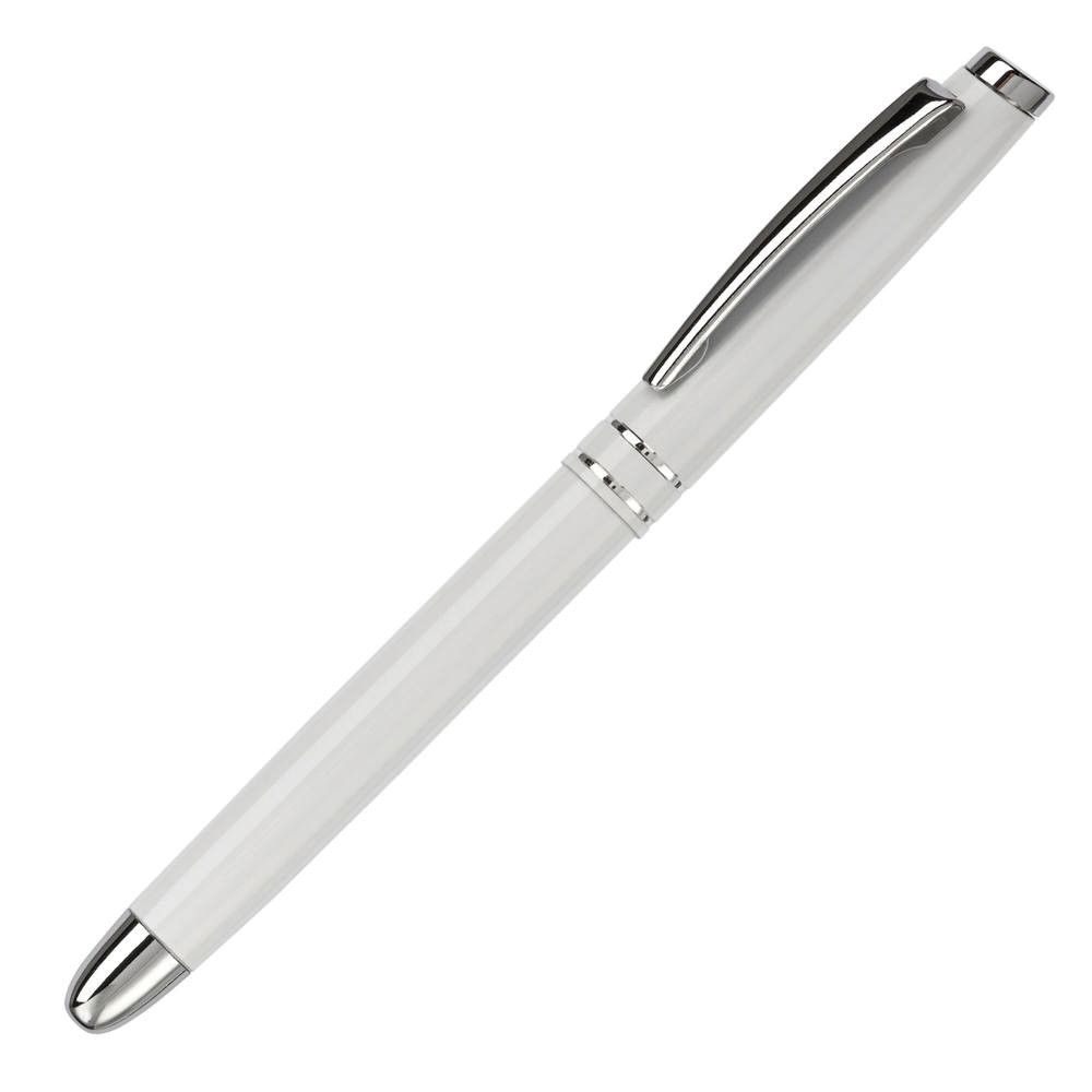 Rollerball two stripes aluminium - Wit