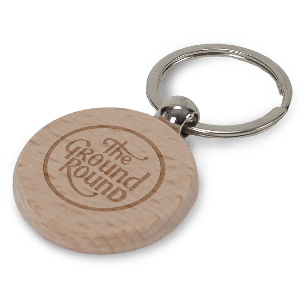 Sleutelhanger hout rond Ø40mm