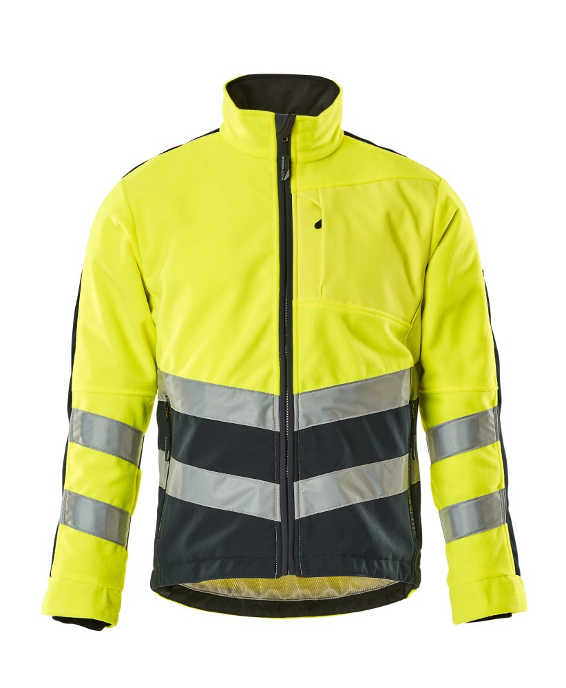 Fleece jas - hi-vis geel/donkermarine