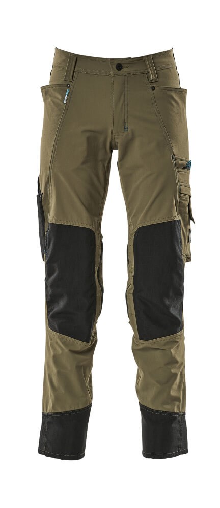 Broek met kniezakken - mosgroen