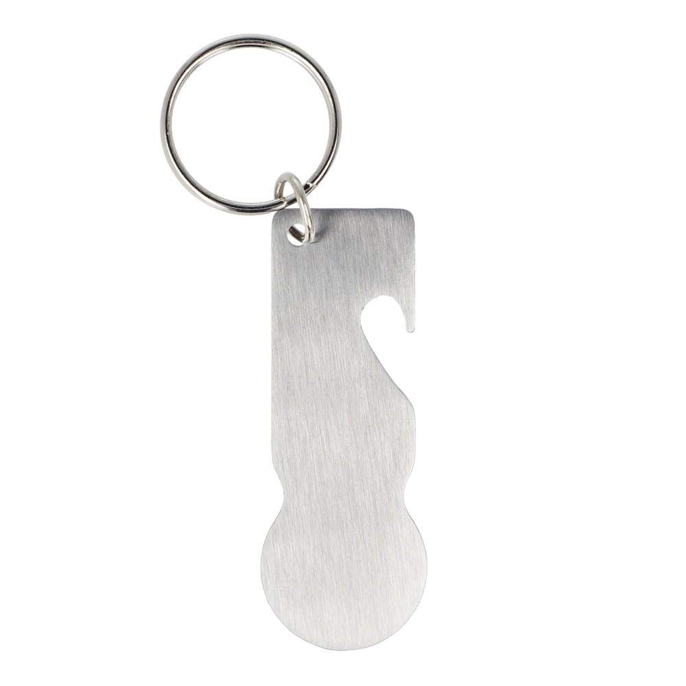 RVS winkelwagenmunt sleutelhanger