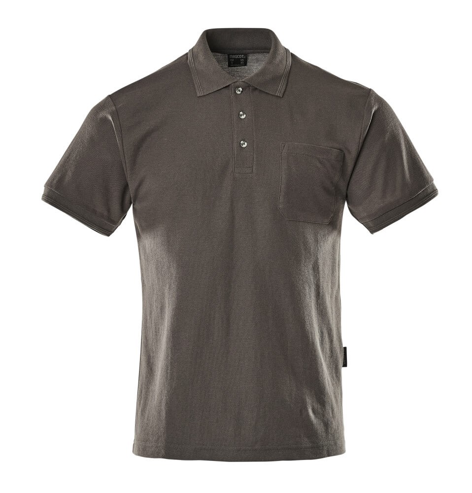 Poloshirt met borstzak - donkerantraciet