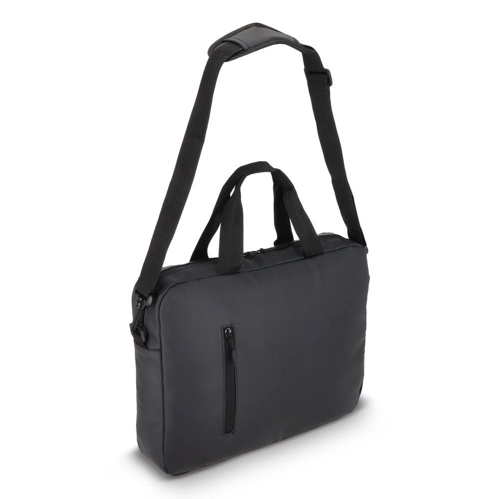 PU SoMa laptop messenger tas 28 x 38 x 5 cm - Zwart