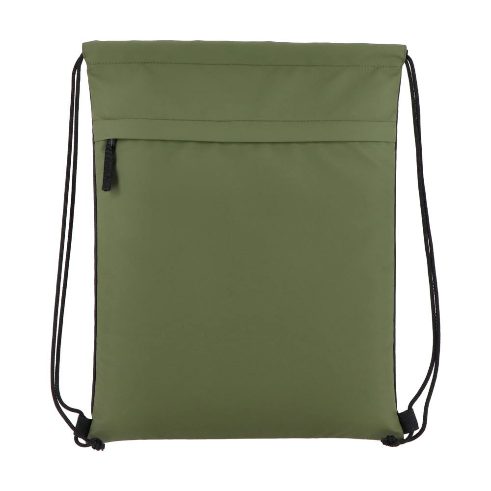 PU gecoorde 600D gerecycled PET trekkoordtas 33 x 42 cm