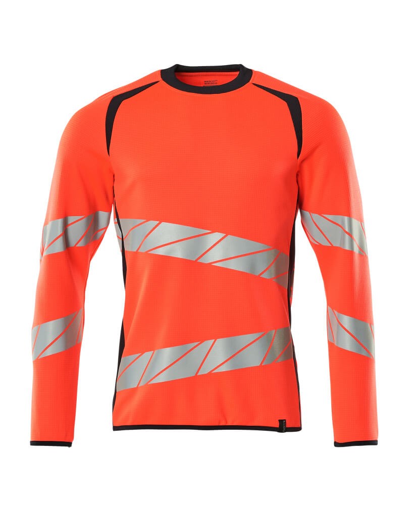 Sweatshirt - hi-vis rood/donkermarine