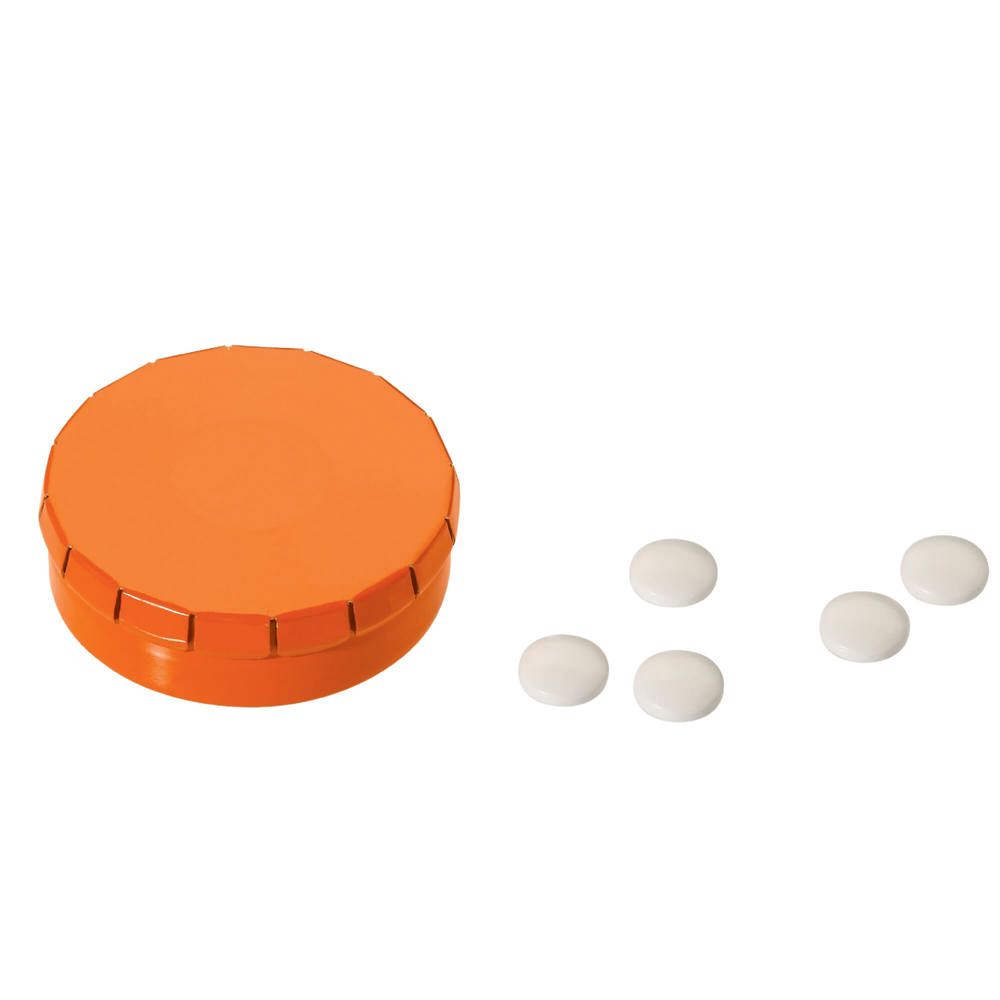 Pepermuntblik rond - Oranje