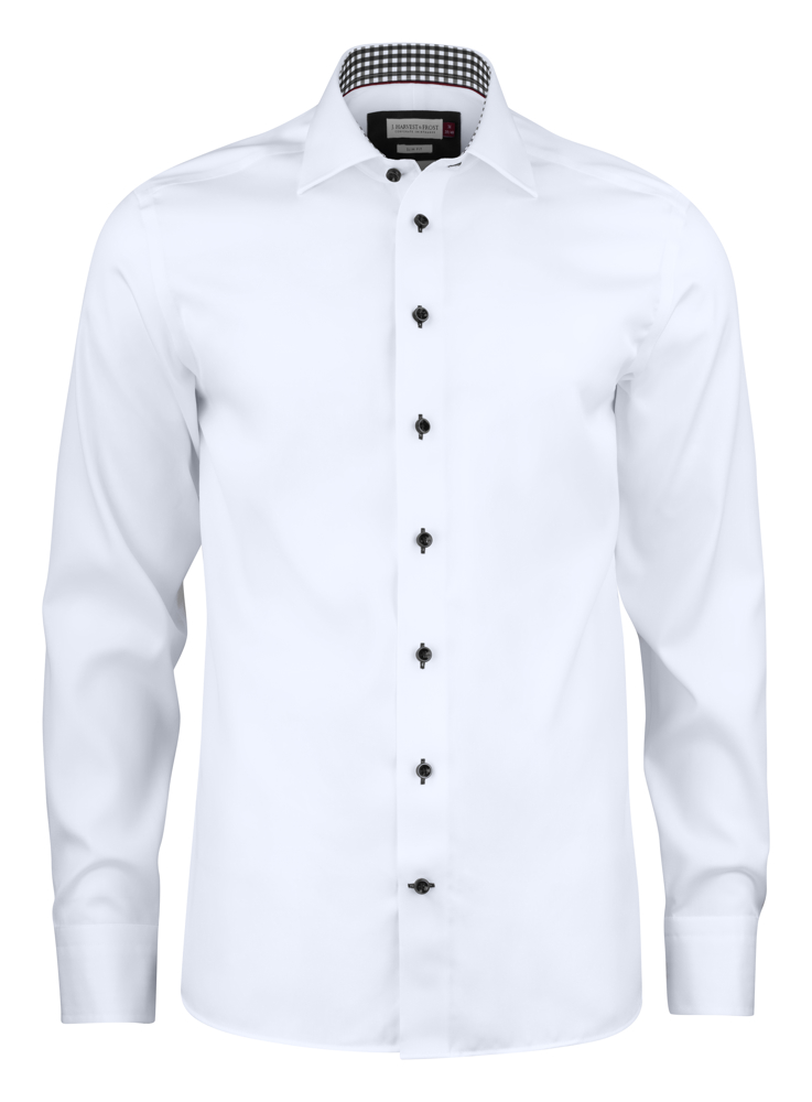 Red Bow 20  Hemd Slim Fit Heren - WIT/ZWART