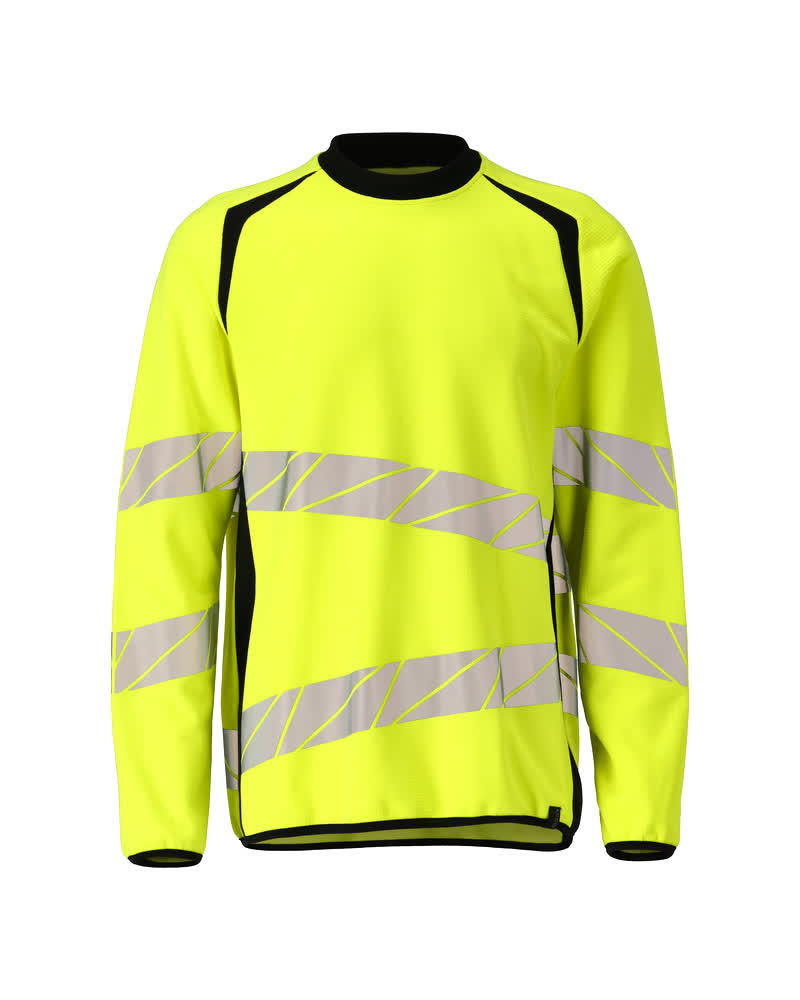 Sweatshirt - hi-vis geel/zwart