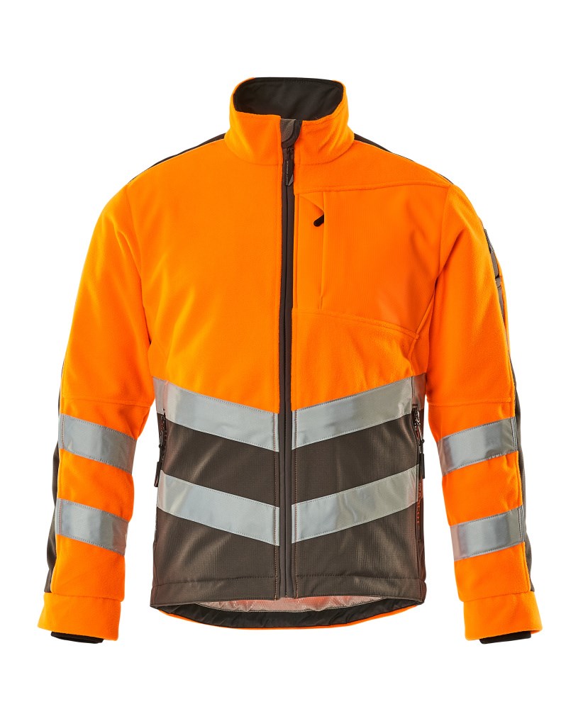 Fleece jas - hi-vis oranje/donkerantraciet