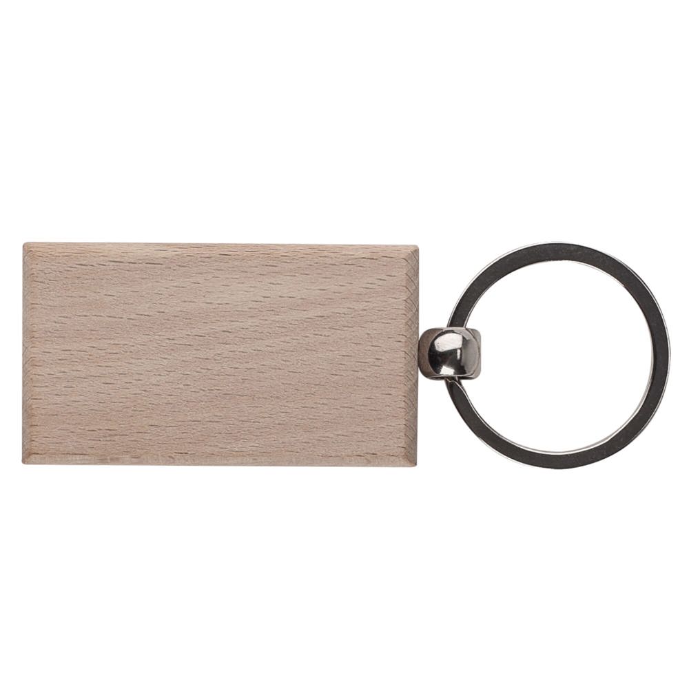 Sleutelhanger hout rechthoekig