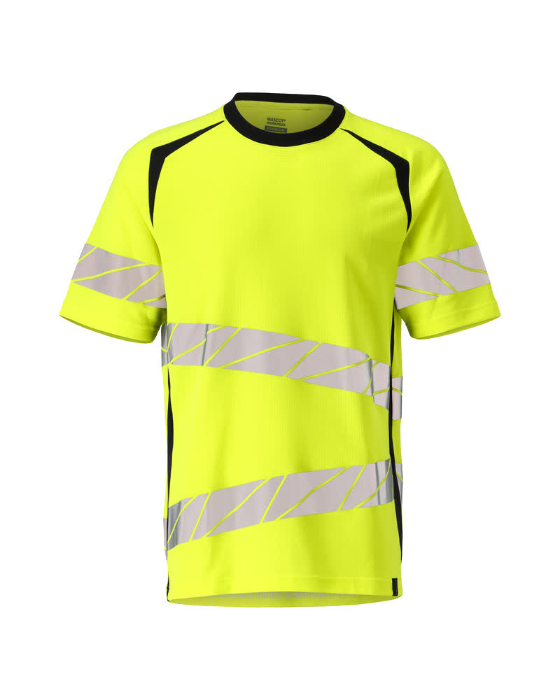 T-shirt - hi-vis geel/donkermarine