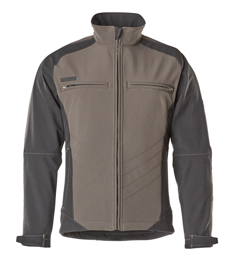Softshell jas - donkerantraciet/zwart