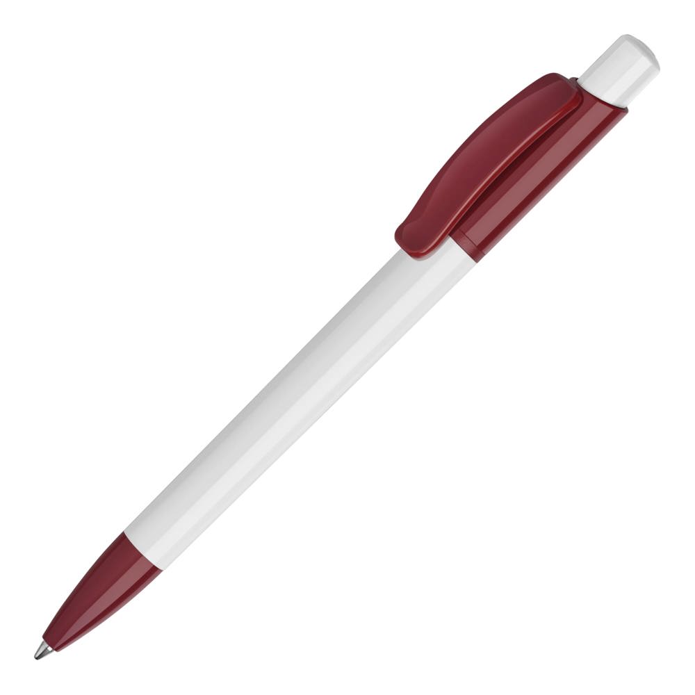 Balpen Kamal hardcolour - Wit / Donker Rood