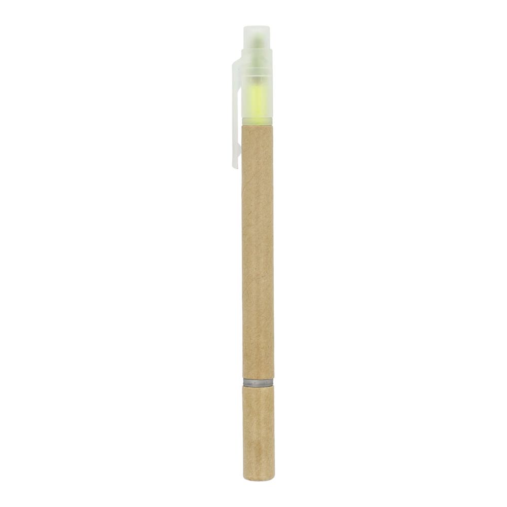 Papieren tekstmarker balpen