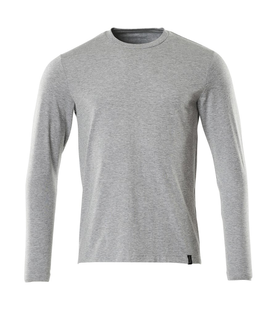 T-shirt, met lange mouwen - grijs-gemêleerd