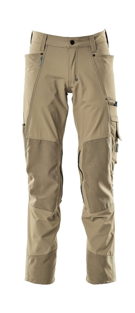 Broek met kniezakken - lichtkhaki