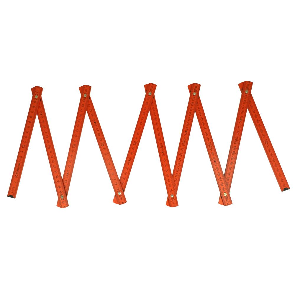 Duimstok hout 2m premium gekleurd - Oranje