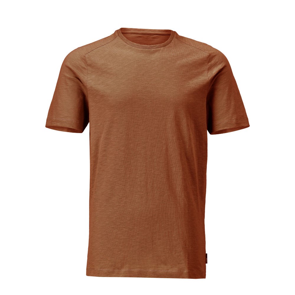 T-shirt, met korte mouwen - notenbruin