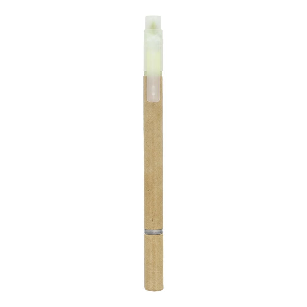 Papieren tekstmarker balpen
