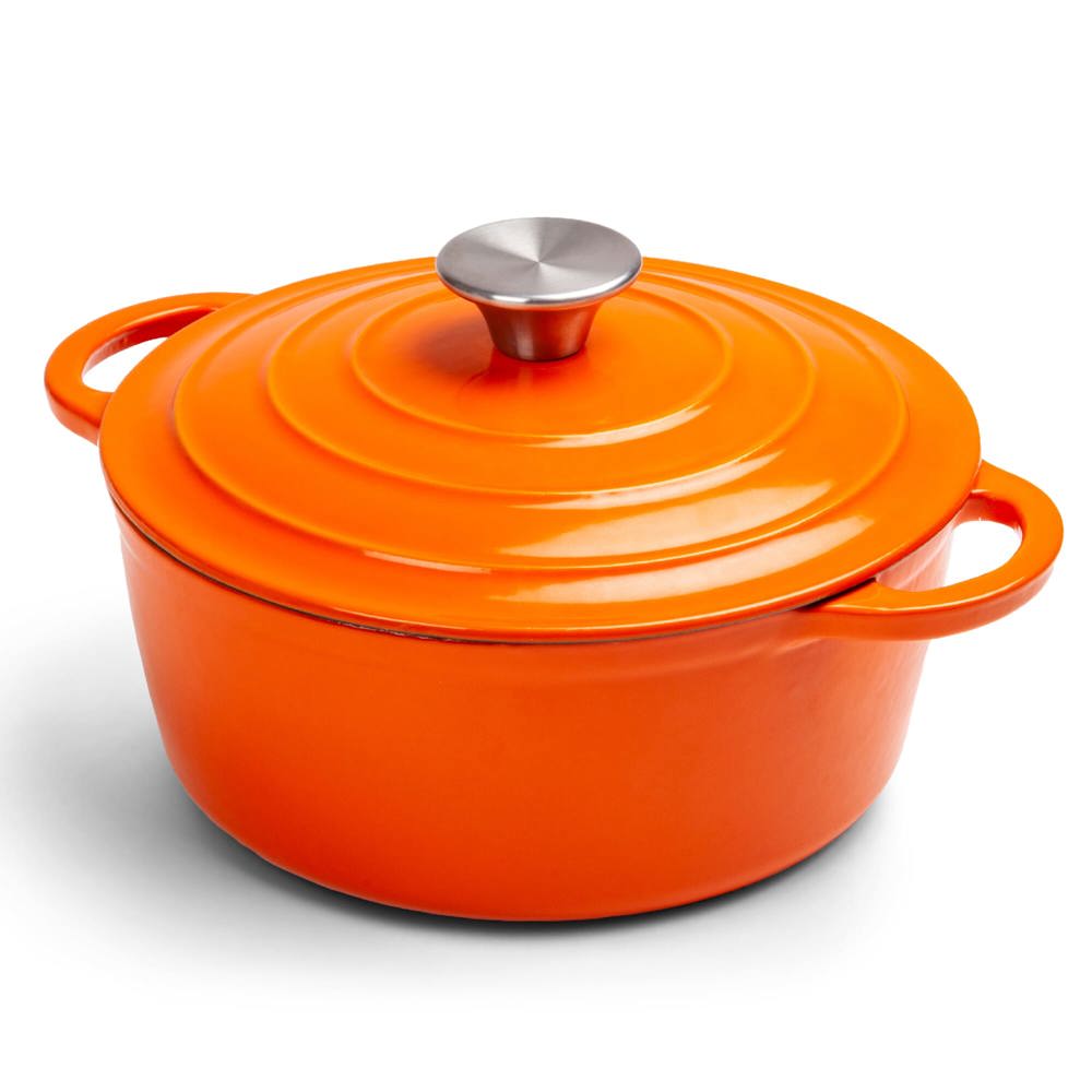 Orrefors Jernverk grote geëmailleerde braadpan 5L - Oranje