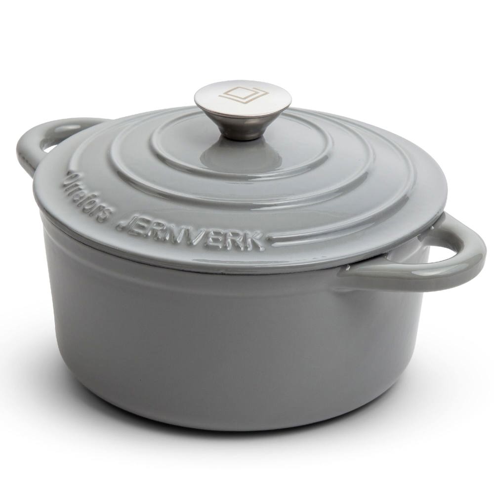 Orrefors Jernverk grote geëmailleerde braadpan 5L - Licht Grijs