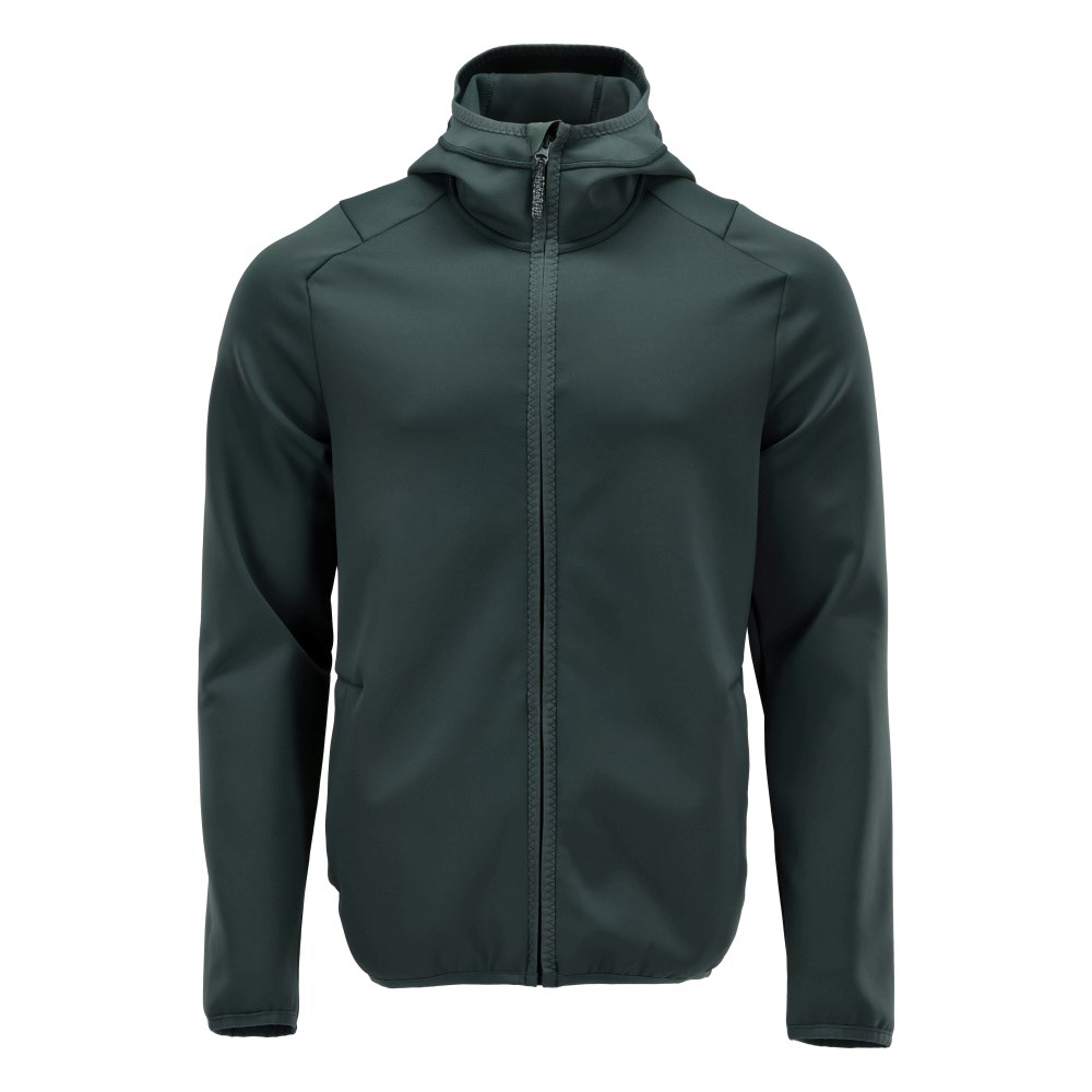 Fleecetrui met capuchon - bosgroen