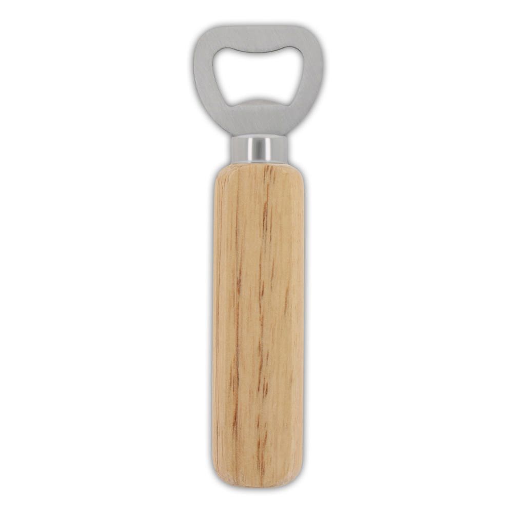 Flesopener met houten handvat