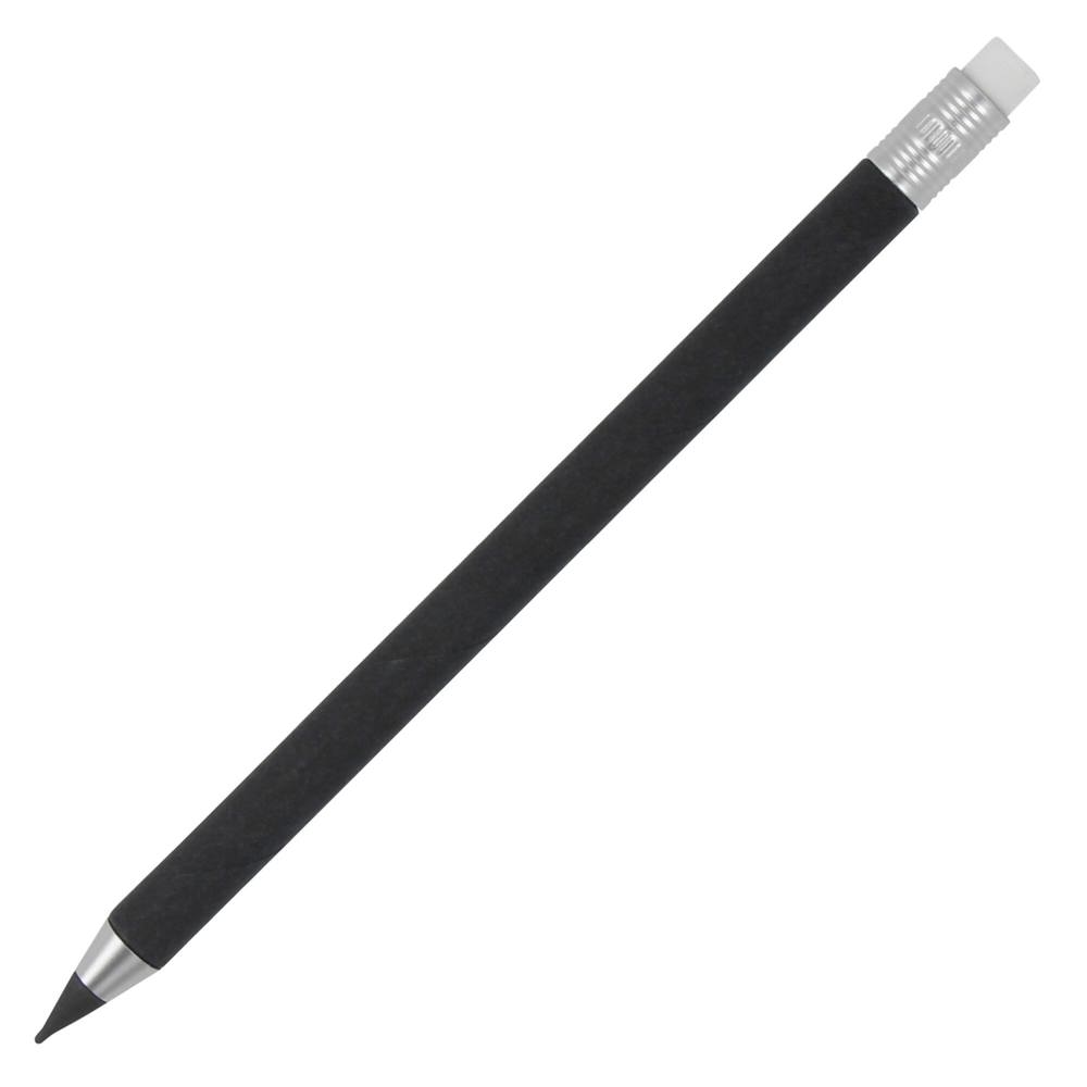 Inktloze papierpen met gum - Zwart