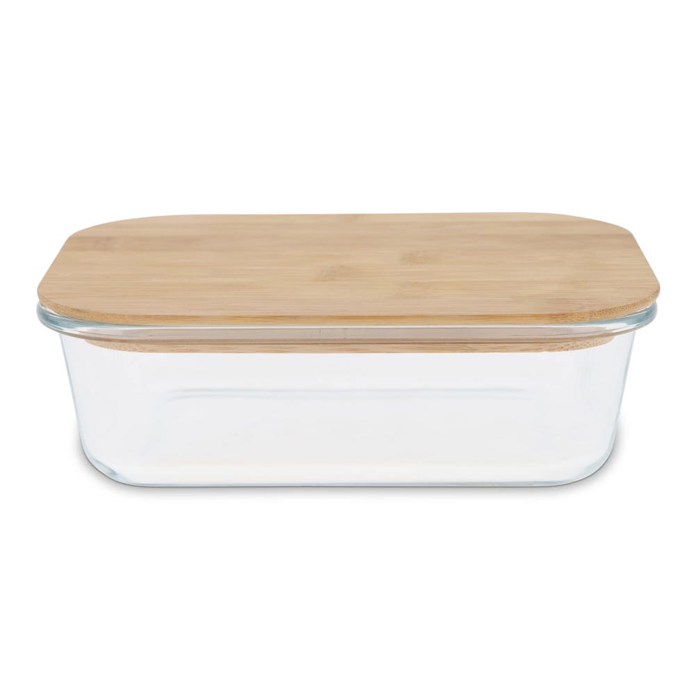 Lunchbox glas met bamboe deksel