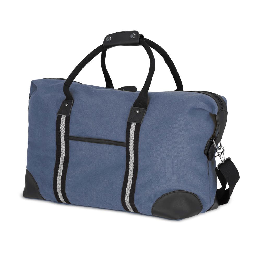 Gerecycled katoenen canvas weekendtas Harper - Donkerblauw