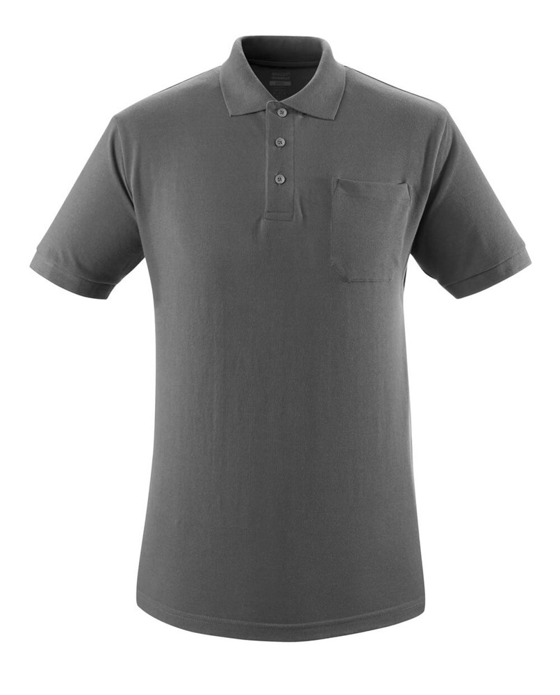 Poloshirt met borstzak - donkerantraciet