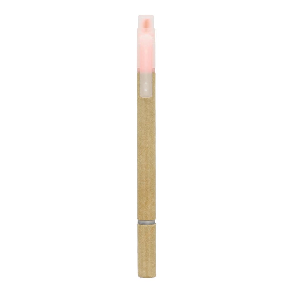 Papieren tekstmarker balpen