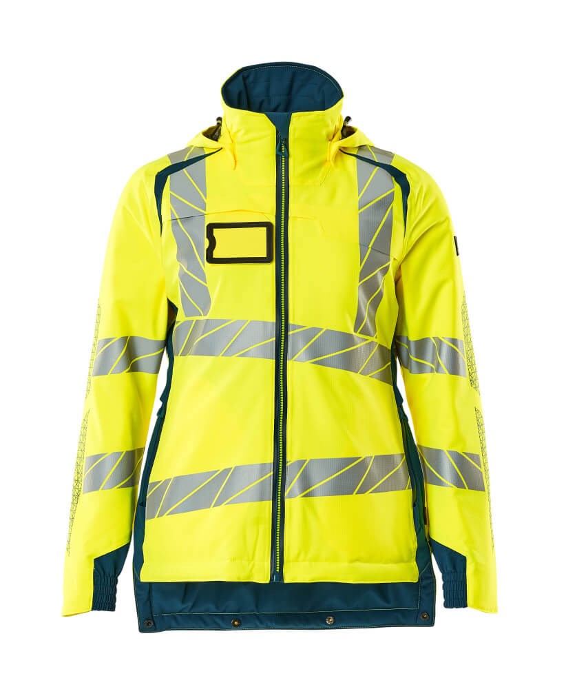 Winterjas - hi-vis geel/donkerpetrol