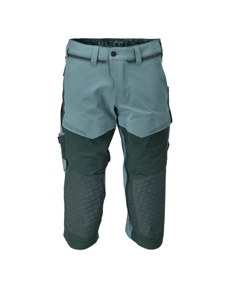 Driekwart broek met kniezakken - lichtbosgroen/bosgroen