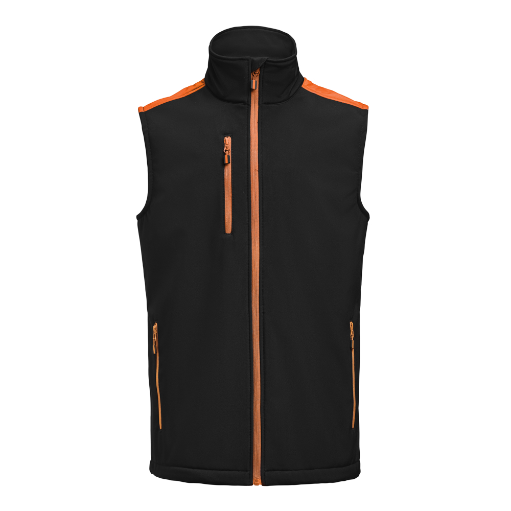 Prime Softshell  Bodywarmer Heren - Zwart/Oranje