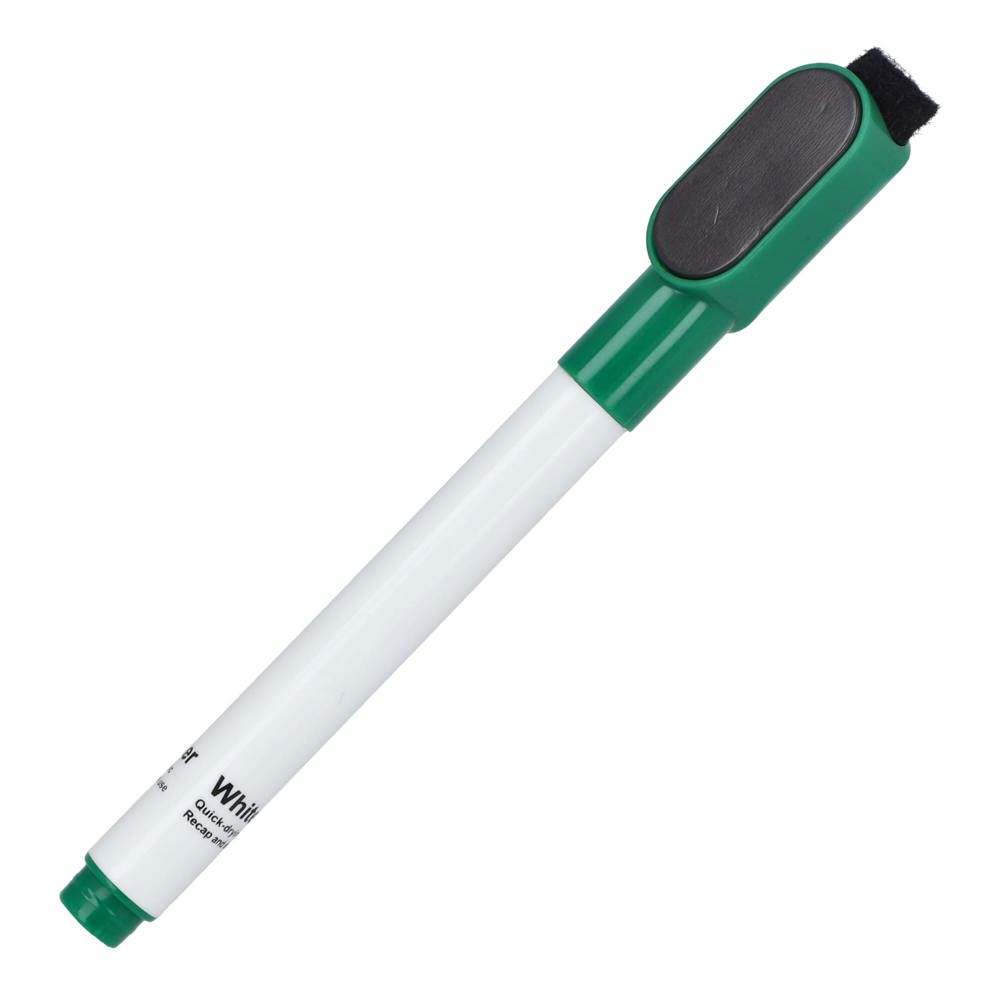 Whiteboardmarker met magneet en wisser - Groen