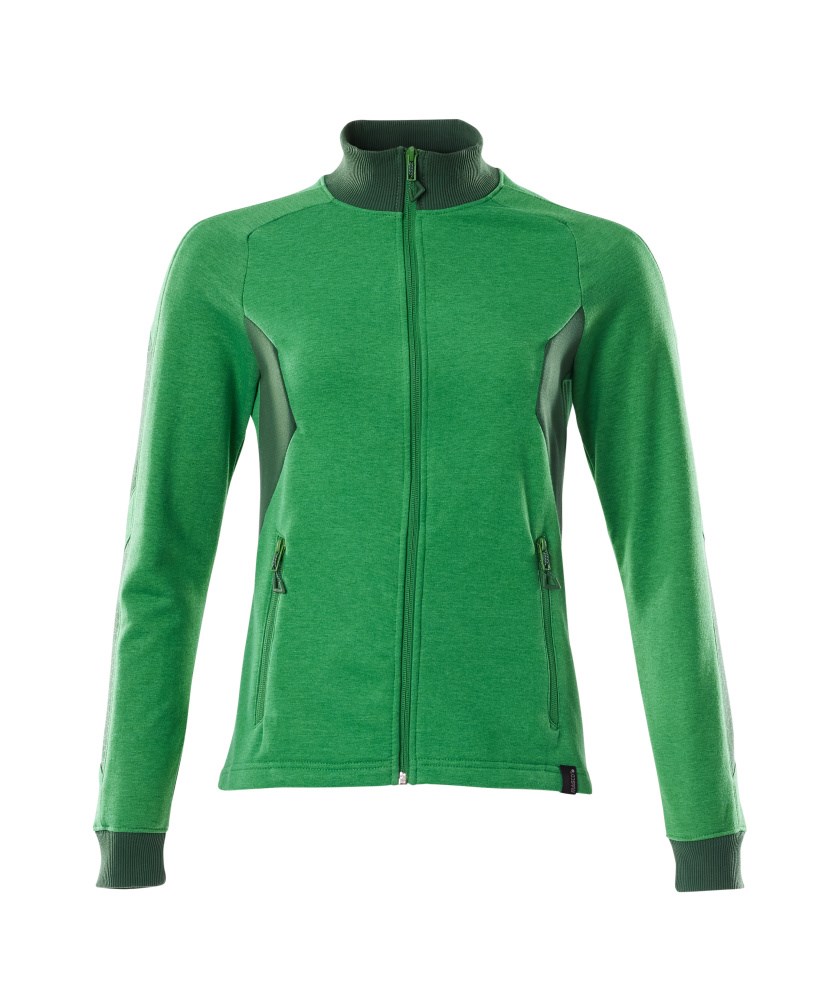 Sweatshirt met rits - helder groen/groen